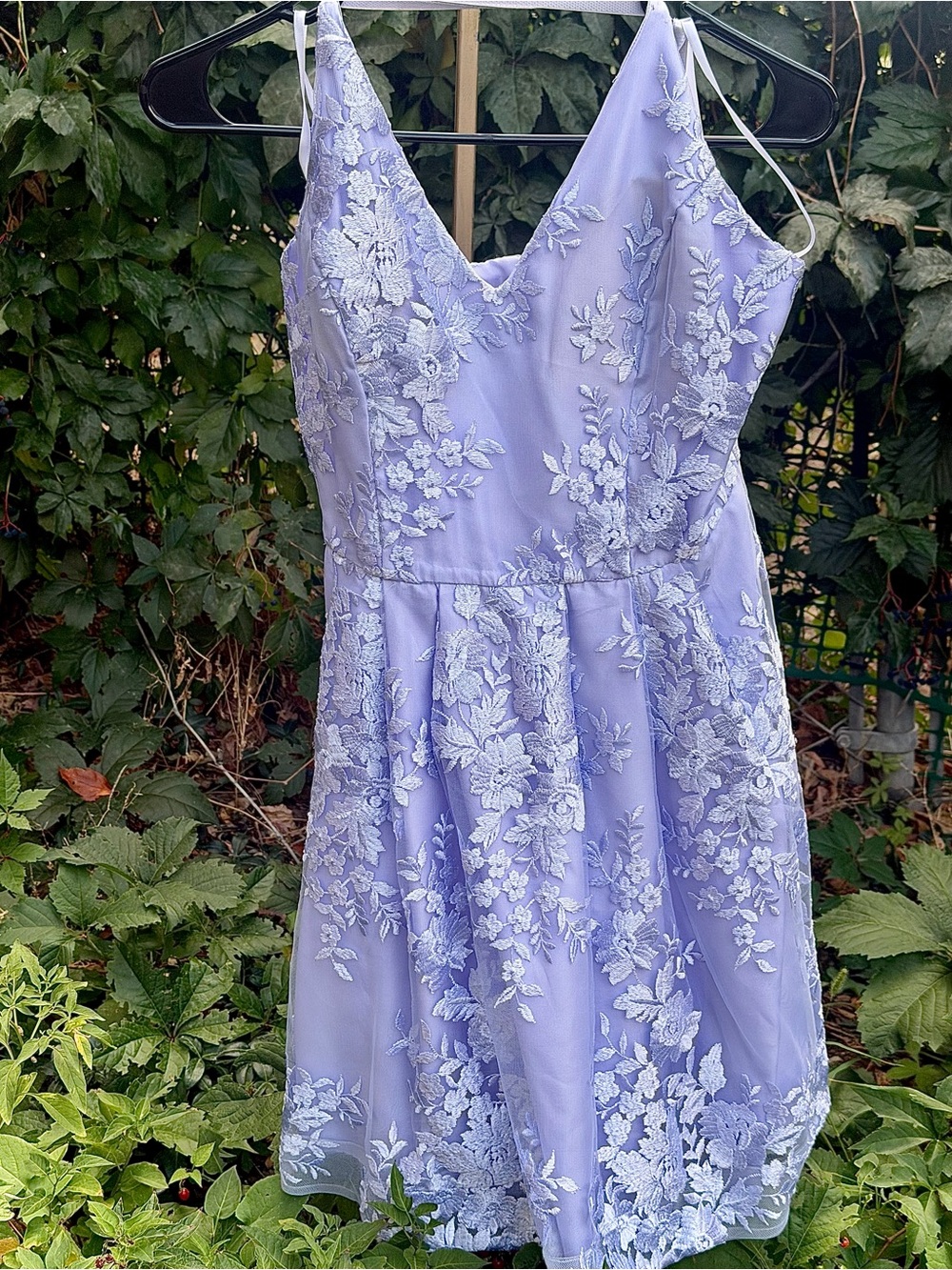 BCX Lilac Embroidered A-Line Prom Dress Size 9